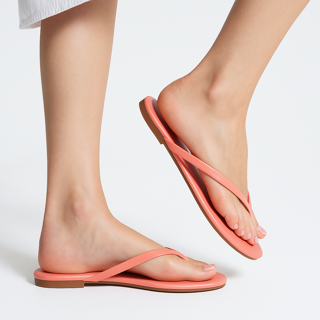 Lufie Essential Salmon Flat Flip Flop Sandal +Comfort