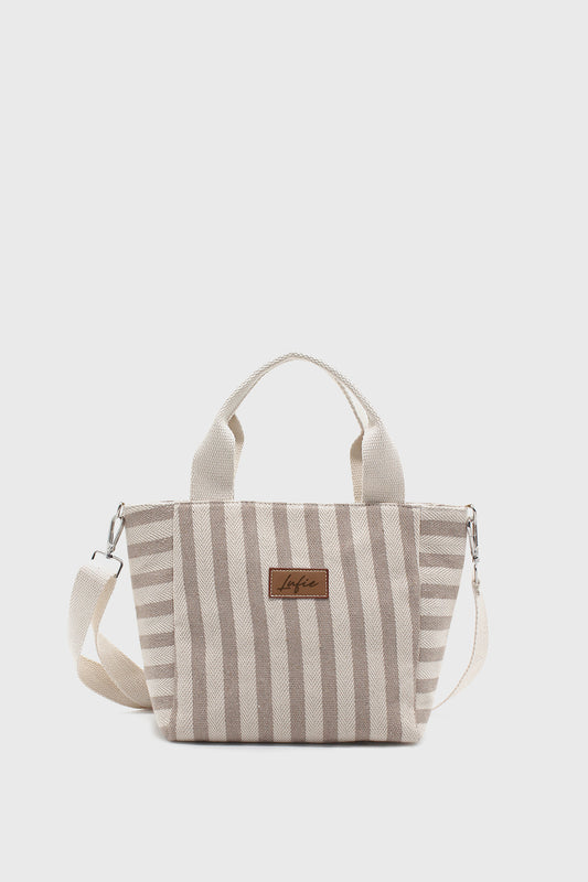 Lufie Women's Striped Mini Linen Tote Bag