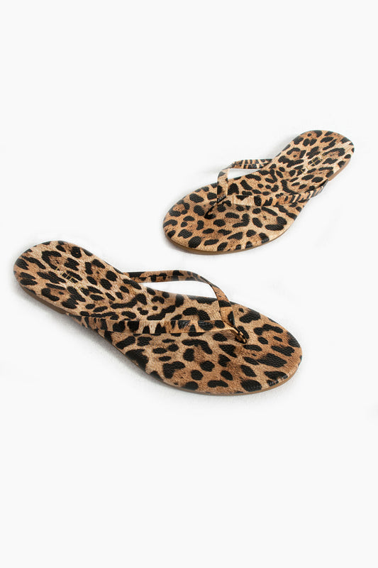 Lufie Leopard Flat Flip Flop Sandal +Comfort