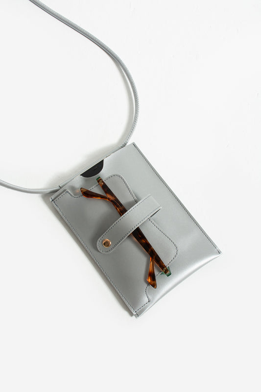 Multi-Purpose Card Holder & Phone Bag & Glasses Case – Stylish and Practical Design Silver