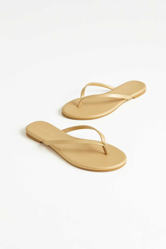 Lufie Essential Flip Flop Gold Sandal +Comfort