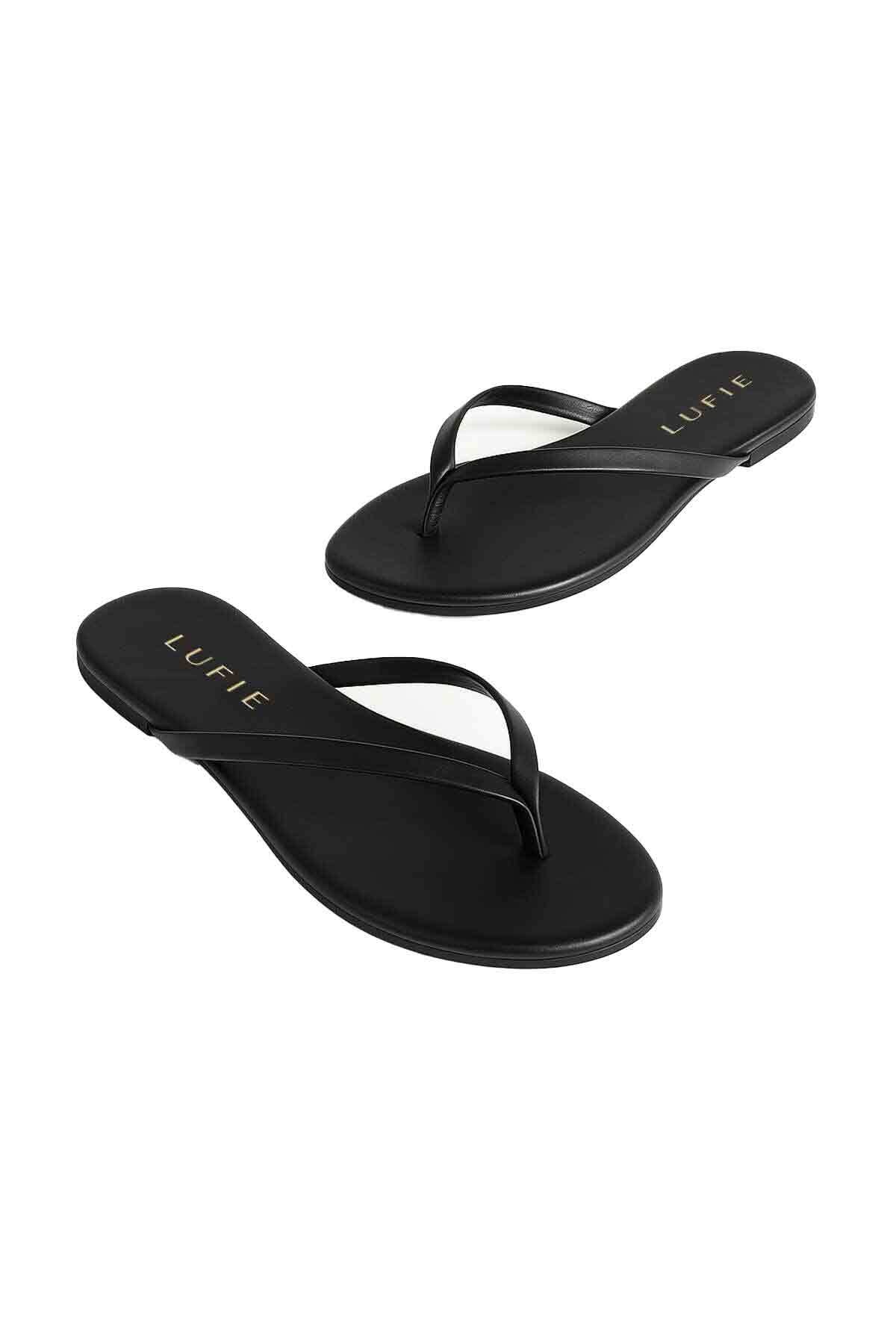 Lufie Essential Flip Flop Black Sandal +Comfort