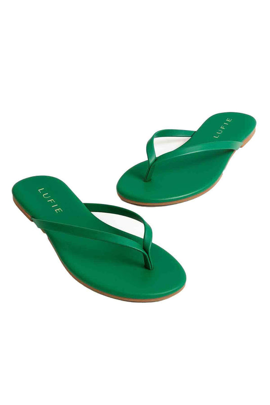 Lufie Essential Green Flat Flip Flop Sandal +Comfort